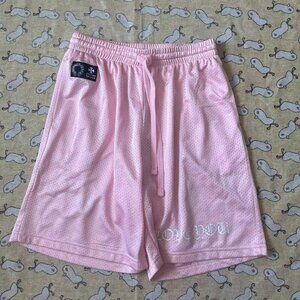 Chrome Hearts Love You Pink Mesh Sports Shorts